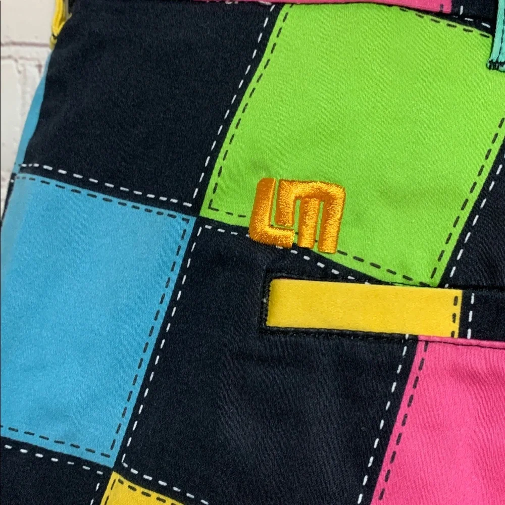 Loudmouth Square Patterned Multicolor Golf Shorts Size 40 x 9 - Picture 5 of 5